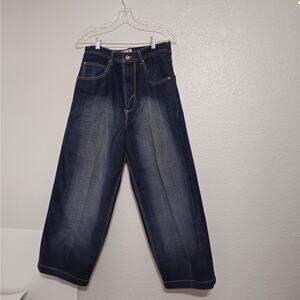 Y2k Baggy Mens Jeans  Godby Dark wash 32x26